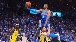 Momentka zo zápasu Oklahoma City Thunder - Indiana Pacers