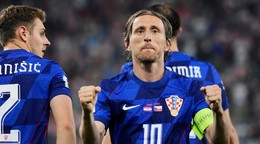 Luka Modrič v drese Chorvátska.