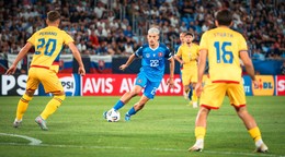 Tomáš Rigo v zápase Slovensko - Rumunsko na EURO U21 v Bratislave.