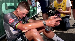Vyčerpaný Mathieu van der Poel po šiestej etape Tour de France 2025.