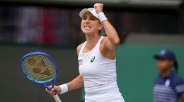 Belinda Benčičová v osemfinále grandslamového turnaja Wimbledon 2025.