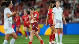 Švajčiarka Geraldine Reutelerová reaguje v zápase s Nórskom.