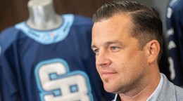 Na snímke generálny manžér HC Slovan Bratislava Lukáš Havlíček.