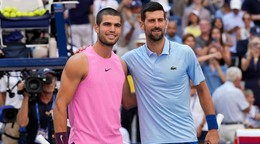 Carlos Alcaraz a Novak Djokovič