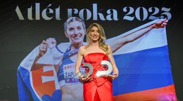 Emma Zapletalová počas galavečera Atlét roka 2025