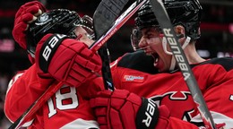 Slovenský hokejista v drese New Jersey Devils Šimon Nemec.