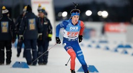 Slovenský biatlonistta Artur Ischakov v pretekoch mix dvojíc na podujatí Svetového pohára vo švédskom Östersunde.