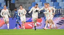 Na snímke kapitán Ružomberka Jan Hladík (uprostred).