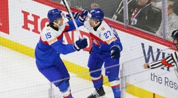 Fotka zo zápasu Slovensko - USA na MS v hokeji hráčov do 20 rokov 2026.
