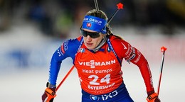 Slovenská biatlonistka Paulína Bátovská Fialková počas šprintu žien na 7,5 km.