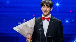 Krasokorčuliar Adam Hagara  počas slávnostného vyhlásenia ankety Športovec roka 2025.