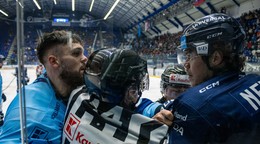 Momentka zo zápasu Poprad - Nitra.