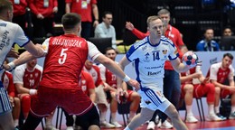 Fotka zo zápasu Poľsko – Island na ME v hádzanej 2026.