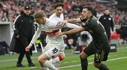 Fotka zo zápasu VfB Stuttgart - Union Berlín.