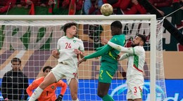 Momentka z finále medzi Marokom a Senegalom.