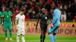 Situácia pred penaltou vo finále Afrického pohára národov.