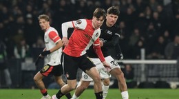 Na snímke slovenský hráč Feyenoordu Leo Sauer (v popredí).