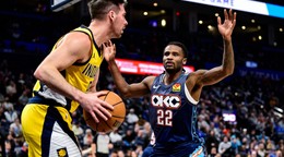 Momentka zo zápasu Oklahoma - Indiana