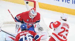 Jacob Fowler počas zápasu Montreal - Detroit.