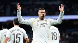 Kylian Mbappé sa teší z gólu.