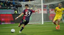 Adam Obert v zápase proti Verone.