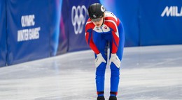 Na snímke sklamaná Slovenka Lea Popovičová počas kvalifikácie žien 500m.