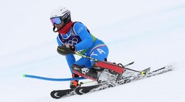 Giada D 'Antoniová počas slalomu.