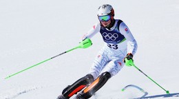 Petra Vlhová počas 1. kola slalomu žien na ZOH 2026.