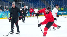 Connor McDavid počas tréningu na ZOH 2026.