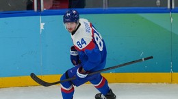 Pavol Regenda v zápase USA - Slovensko na ZOH 2026.