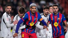 Momentka zo zápasu Alacete - Barcelona.