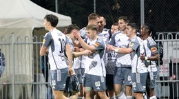 Gólová radosť Podbrezovej počas zápasu štvrťfinále Slovnaft Cupu FK Železiarne Podbrezová - FC Spartak Trnava.