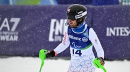 Na snímke slovenský paralpský lyžiar Marek Kubačka.