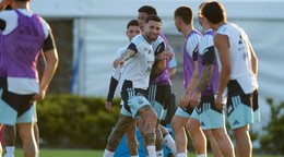 Argentína počas tréningu. 