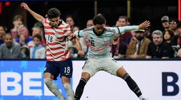 Momentka zo zápasu USA - Belgicko.