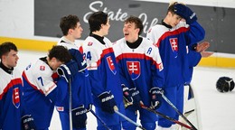 Radosť hráčov Slovenska po vyhratom zápase Slovensko – Dánsko vo štvrťfinále.