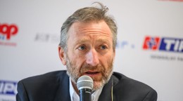 Miloslav Mečíř počas tlačovej konferencie po zasadnutí Rady Slovenského tenisového zväzu.