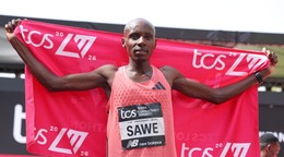 Kenský bežec Sabastian Sawe.