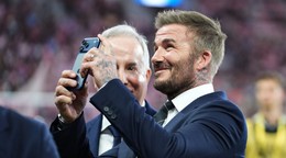 David Beckham počas otvorenia štadiónu v Miami.