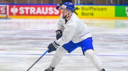 Na snímke Aurel Nauš (Slovensko) počas tréningu na zápas základnej B-skupiny proti Slovinsku na 89. majstrovstvách sveta.