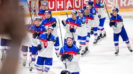 Hokejisti Slovenska počas MS v hokeji 2026. 