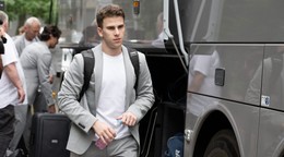 Filip Mešár počas odchodu národného tímu na svetový šampionát.