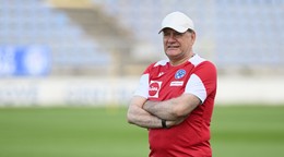 Na snímke tréner slovenskej futbalovej reprezentácie Vladimír Weiss st. počas tréningu.