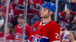 Juraj Slafkovský pred šiestym zápasom 1. kola play-off NHL Montreal Canadiens - Tampa Bay.