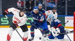 Kapitán Macklin Celebrini proti Taliansku.