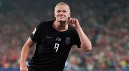 Erling Haaland (9) sa teší z gólu.