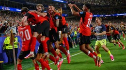 Futbalisti Rakúska sa radujú z postupu po zápase proti Alžírsku na MS 2026