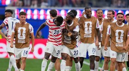 Futbalisti USA oslavujú gól proti Paraguaju na MS vo futbale 2026.