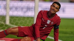 Cristiano Ronaldo počas prípravného zápasu.