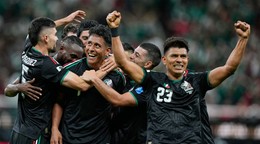 Futbalisti Mexika oslavujú gól proti Kórejskej republike na MS 2026.